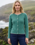 IrelandsEye Killiney Cardigan | Sea Green