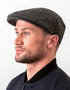 Donegal Tweed Flat Cap Charcoal - Premium Irish Wool Cap by Hatman of Ireland