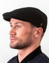 Donegal Black Tweed Cap | Handcrafted Irish Flat Cap | 100% Wool