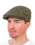 Donegal Tweed Flat Cap - Green Salt & Pepper | Handcrafted Irish Heritage Cap