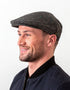 Charcoal Donegal Tweed Cap - Handcrafted Irish Flat Cap