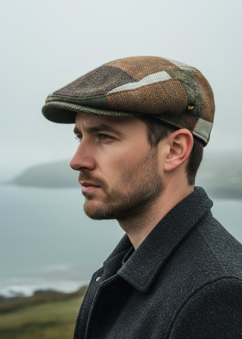 Donegal Tweed Cap | Green Patch
