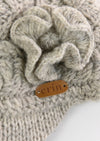 Erin Aran Trellis Design Peak Hat | Oatmeal
