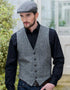Mucros Tweed Waistcoat | Grey Herringbone