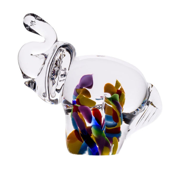 Irish Wildflower Glass Elephant