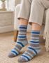 Women's Wool Fair Isle Socks | Brown Royal Ecru