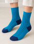 Blue Navy Irish Merino Wool Socks | Women's