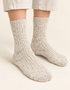 Luxury Irish Wool Blend Socks | White Multicolour