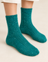 Luxury Irish Wool Blend Socks | Petrol Green