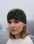 Aran Knitted Head Band | Green