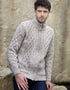 Aran Crafts Dingle Zipper Sweater | Oatmeal