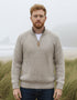 Aran Fisherman's 1/2 zip Sweater | Oatmeal