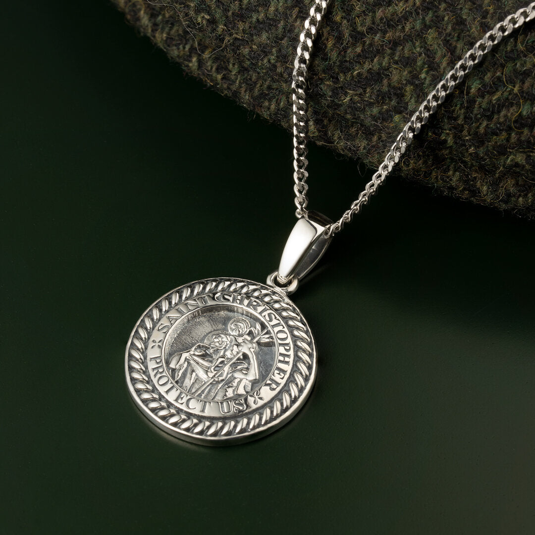 Gents St Christopher Medal Pendant