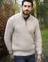 Aran Fisherman's 1/2 zip Sweater | Oatmeal