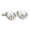Solvar Rhodium Plated Celtic Knot Cufflinks S6449
