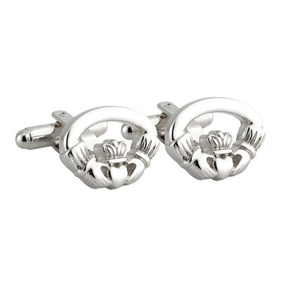 Solvar Rhodium Plated Celtic Knot Cufflinks S6449