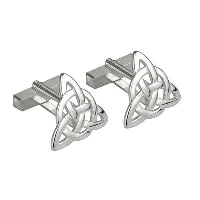 Large Silver Trinity Knot Cufflinks