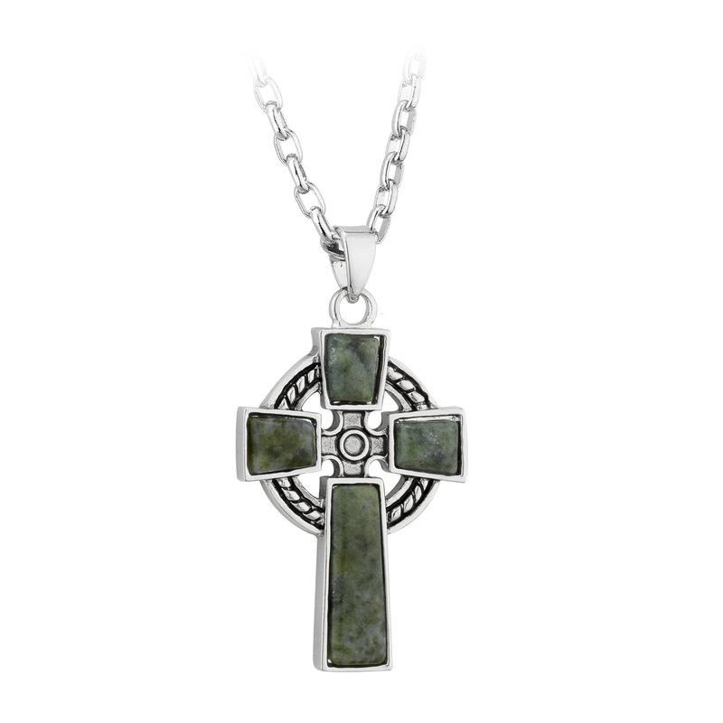 Solvar Connemara Marble Cross Pendant S46020