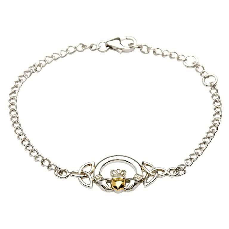 Claddagh Bracelet 14K Gold Heart