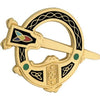 Gold Plated Black Tara Brooch