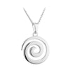 Solvar Rhodium Plated Swirl Pendant S46352R