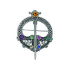 Rhodium Plated Tara Brooch