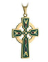 Gold Plated Green Cross