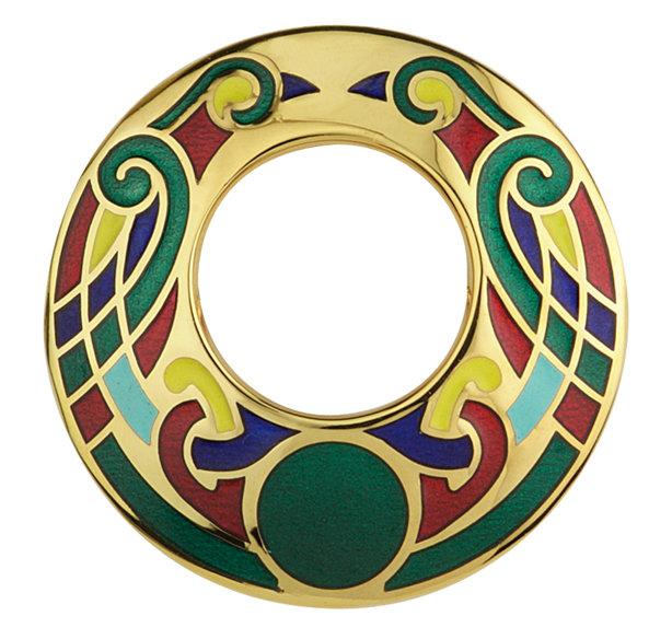 Solvar Gold Plated Large Open Brooch TG1006