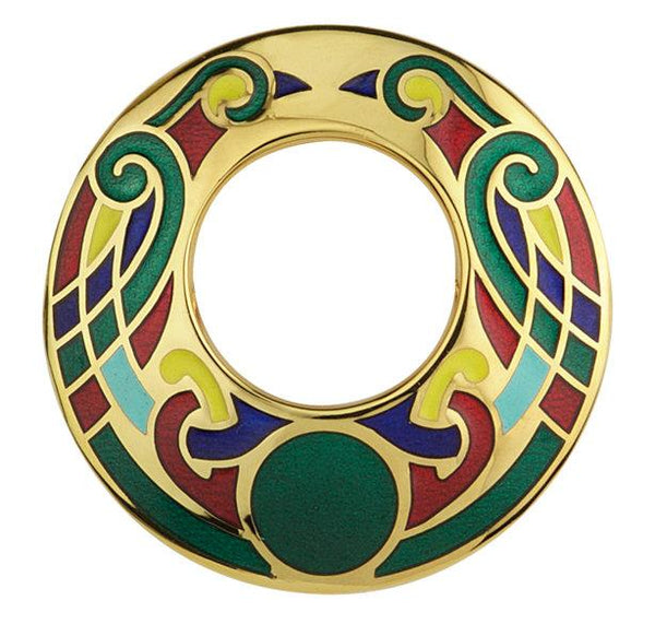 Solvar Gold Plated Large Open Brooch TG1006