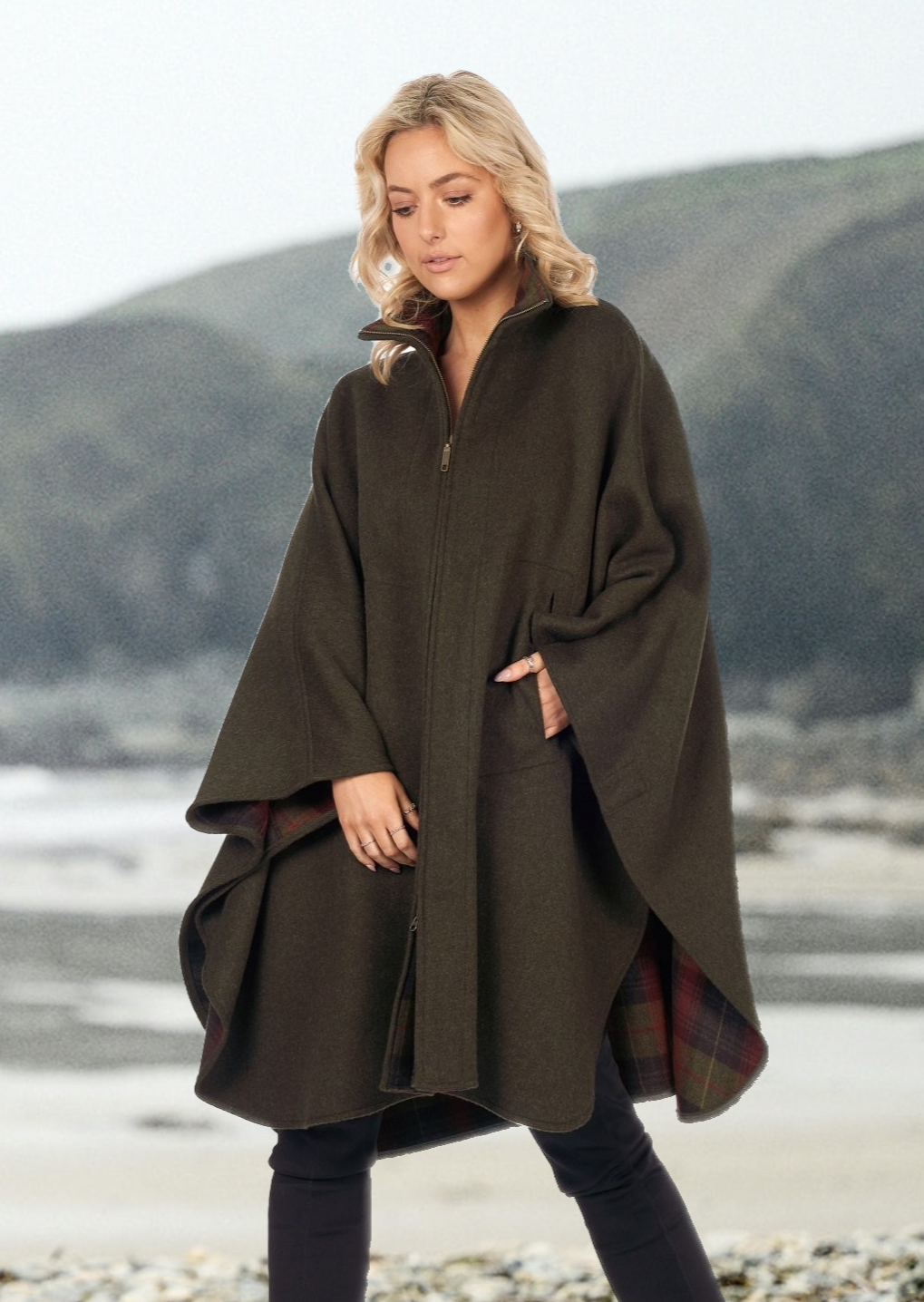 Jimmy Hourihan Green Zippered Cape