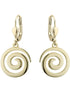 Gold Plated Swirl Drop Earrings