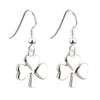 Solvar Rhodium Shamrock Drop Earrings S33329