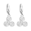 Solvar Rhodium Spiral Drop Earrings S33450