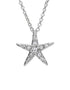 Starfish Pendant With Clear Swarovski® Crystals