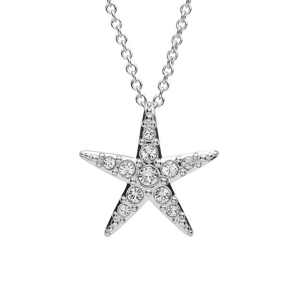 Starfish Pendant With Clear Swarovski® Crystals
