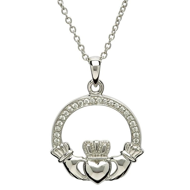 Silver Claddagh Necklace