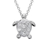 Turtle Pendant With Clear Swarovski® Crystals