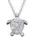 Turtle Pendant With Clear Swarovski® Crystals