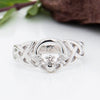 Solvar Sterling Silver Celtic Claddagh Ring