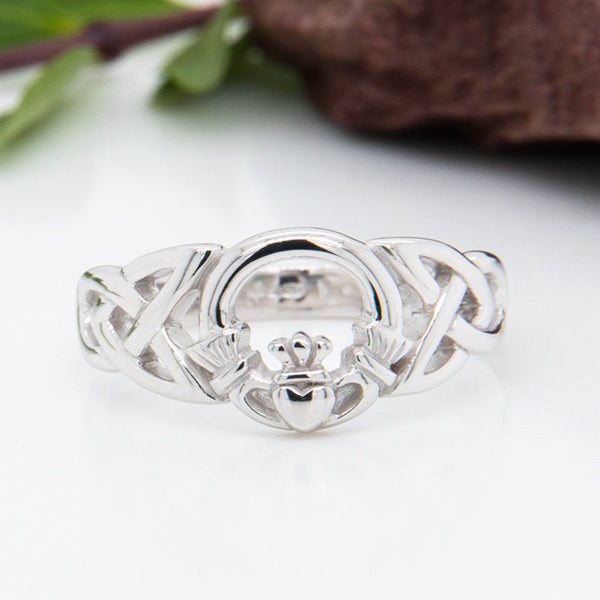 Solvar Sterling Silver Celtic Claddagh Ring