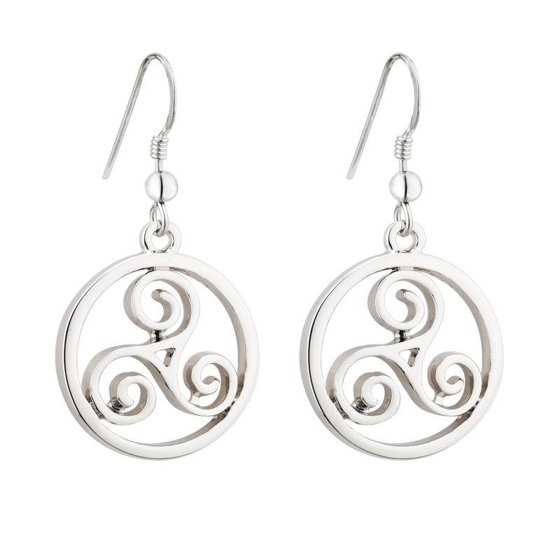 Celtic Spiral Drop Earrings