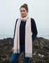 Foxford Cashmere Scarf | Pink Herringbone