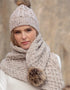Aran Cable Knit Pom Pom Hat | Oatmeal