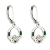 Crystal Claddagh Earrings