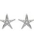 Stud Star Fish Earrings With Swarovski® Crystals