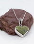 Silver Connemara Marble Heart Pendant