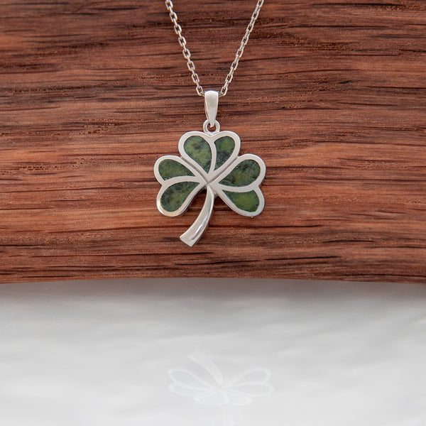 Solvar Connemara Marble Shamrock Pendant