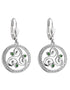Sterling Silver Crystal Spiral Drop Earrings