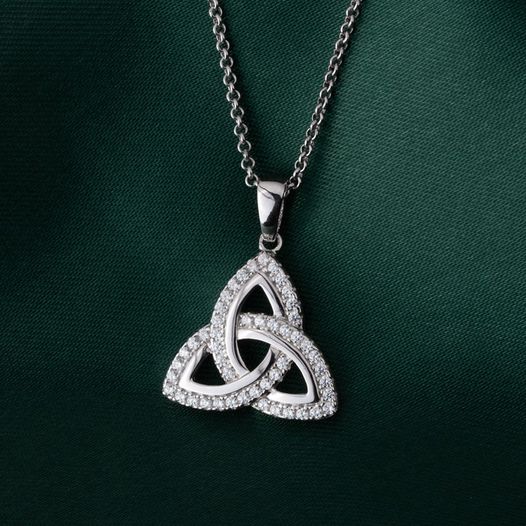 Cubic Zirconia Trinity Knot Pendant