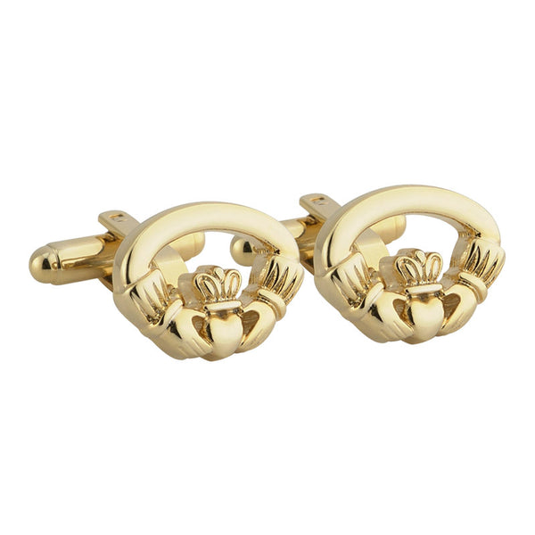 Gold Plated Claddagh Cufflinks